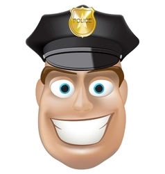 Cartoon police cap and cops sunglasses Royalty Free Vector