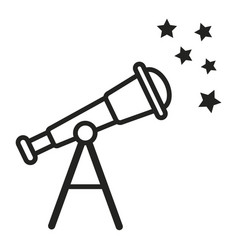 Telescope Stars Icon Space Background Stock