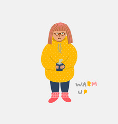 Warm Up Girl Season Mug Lettering