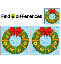 Christmas Wreath Find The Differences