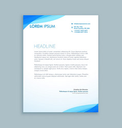 Corporate Blue Wave Letterhead Design