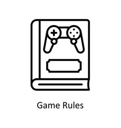 Game Rules Outline Icon Design