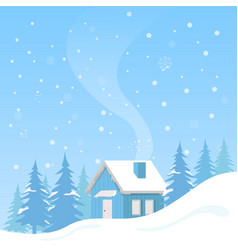 Snowy Winter Landscape Background Design