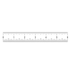 6 Inches Ruler Scale With Fractions Math