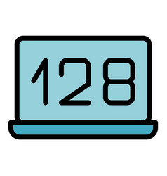 Laptop Memory Icon Flat