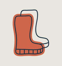 Rubber Boots Isolated Icon Graph Symbol