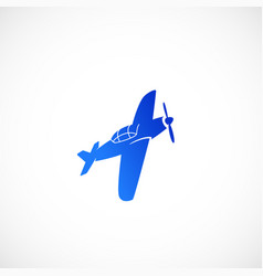 Simple Fat Style Airplane Icon Or Symbol