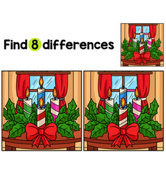 Christmas Candle Find The Differences