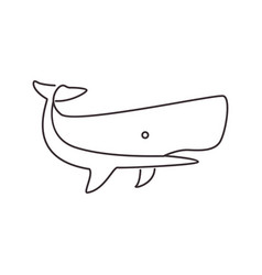 Whale Line Art Icon Logo