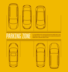 Car Parking Lot - Top View Of Cars In Park Zone