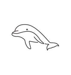 Dolphin Line Art Icon Logo