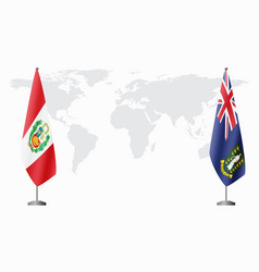 Peru And British Virgin Islands Flags