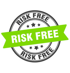 Risk Free Stamp Label On Transparent