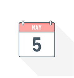 5th May Calendar Icon May 5 Calendar Date Month