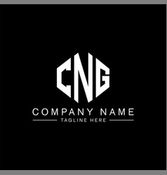 Cng Letter Logo Design With Polygon Shape