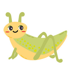 Cute Grasshopper Icon - Cartoon Character