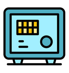 Safe Box Money Icon Flat