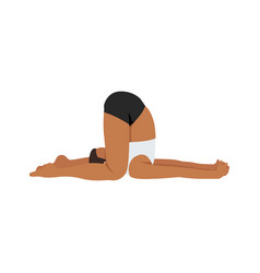 Young Woman Ear Pressure Pose Halasana