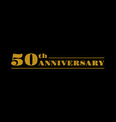 50th Anniversary Icon Or Logo 50 Years Text