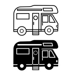 Camping Car Icons Vacation Travel Concept