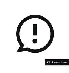 Chat Rules Icon Isolated On White Background