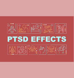 Ptsd Effects Word Concepts Red Banner