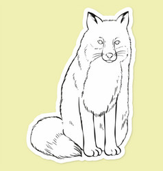 Vintage Fox Black And White Clipart