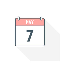 7th May Calendar Icon May 7 Calendar Date Month