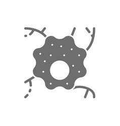 Nerve Cell Neuron Human Anatomy Grey Icon