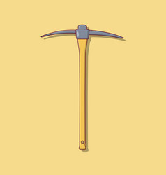 Pickaxe Icon Mining Equipment Flat Cartoon