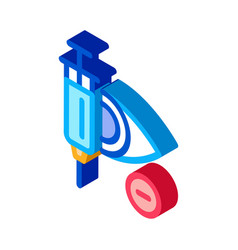 Syringe For Glaucoma Isometric Icon