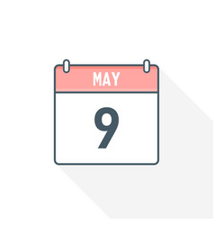 9th May Calendar Icon May 9 Calendar Date Month