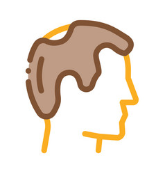 Balding Man Profile Icon Outline