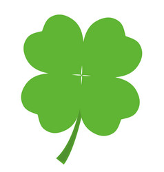 Four Leaf Clover Flat Clip Art Icon