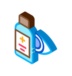 Glaucoma Medicine Vial Isometric Icon