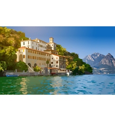 Lugano Lake In Switzerland