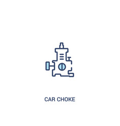 Car Choke Concept 2 Colored Icon Simple Line