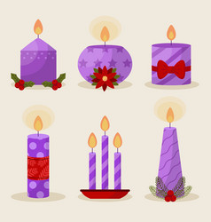 Flat Design Advent Candles Set