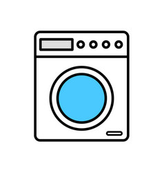 Flat Design Washing Machine And Water