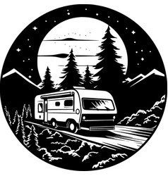 Camping - Black And White