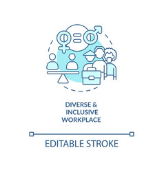 Diverse And Inclusive Workplace Turquoise Concept