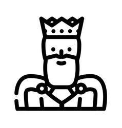 King Man Line Icon