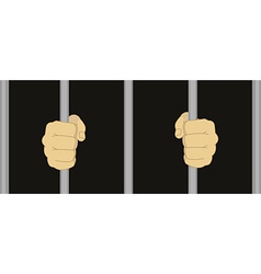 Man Fists Holding Prison Bars