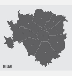 Milan Administrative Map