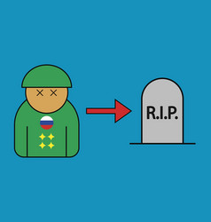 Dead Russian General Rip Gravestone