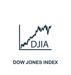 Dow Jones Index Icon Monochrome Simple Policy