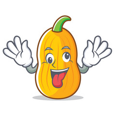 Crazy Butternut Squash Mascot Cartoon