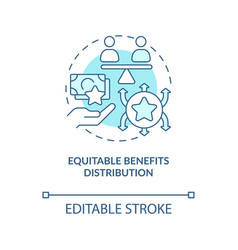 Equitable Benefits Distribution Turquoise Concept