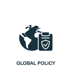 Global Policy Icon Monochrome Simple Policy Icon