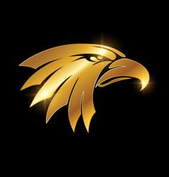 Golden Eagle Head Logo Sign